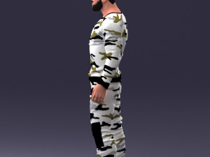 man in camouflage 1203 3d print ready Modello di stampa 3D