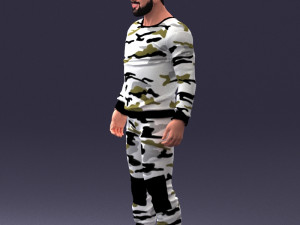 man in camouflage 1203 3d print ready Modello di stampa 3D