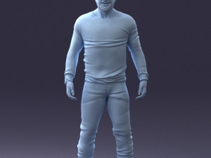 man in camouflage 1203 3d print ready Modello di stampa 3D