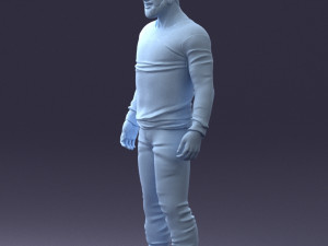man in camouflage 1203 3d print ready Modello di stampa 3D