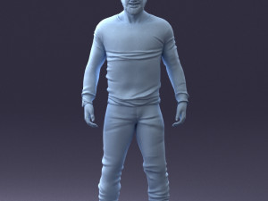 man in camouflage 1203 3d print ready Modello di stampa 3D
