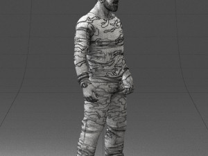 man in camouflage 1203 3d print ready Modello di stampa 3D