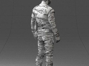 man in camouflage 1203 3d print ready Modello di stampa 3D