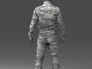 man in camouflage 1203 3d print ready Modello di stampa 3D