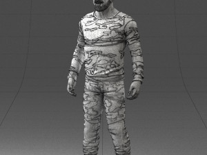 man in camouflage 1203 3d print ready Modello di stampa 3D