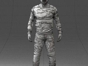 man in camouflage 1203 3d print ready Modello di stampa 3D
