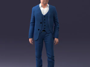 000233 Man in Stylish Three-Piece Suit 1217 3dp 3D Print Model
