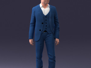 man in stylish suit 1217-2 3d print ready 3D Print Model