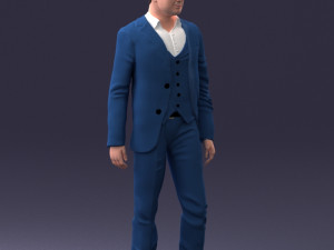 man in stylish suit 1217-2 3d print ready 3D Print Model