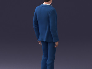man in stylish suit 1217-2 3d print ready 3D Print Model