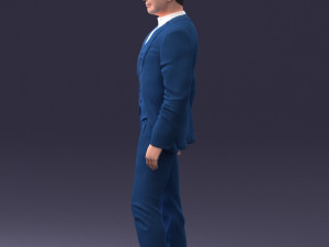 man in stylish suit 1217-2 3d print ready 3D Print Model