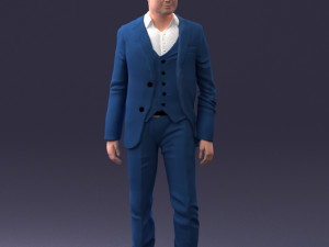 man in stylish suit 1217-2 3d print ready 3D Print Model