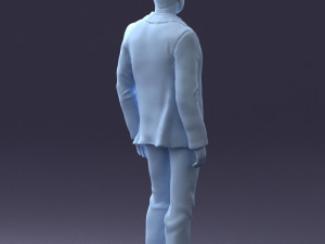 man in stylish suit 1217-2 3d print ready 3D Print Model