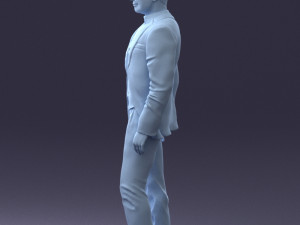 man in stylish suit 1217-2 3d print ready 3D Print Model