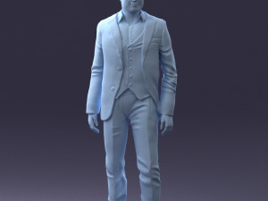 man in stylish suit 1217-2 3d print ready 3D Print Model