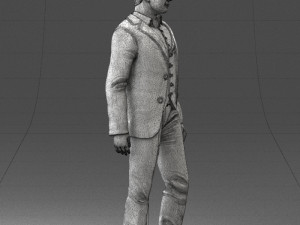 man in stylish suit 1217-2 3d print ready 3D Print Model