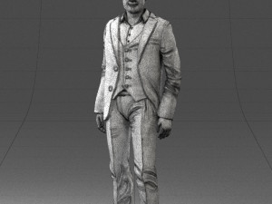 man in stylish suit 1217-2 3d print ready 3D Print Model