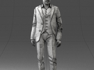 man in stylish suit 1217-2 3d print ready 3D Print Model
