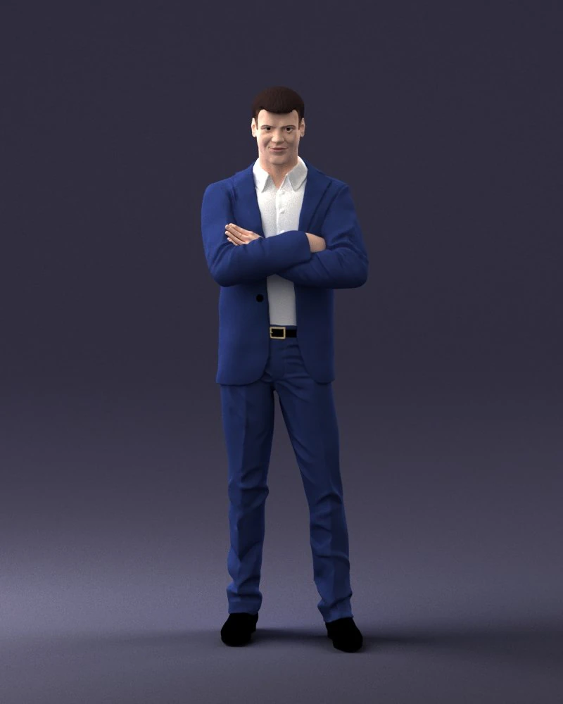 Man in pose suit 1217-3 3D Model .c4d .max .obj .3ds .fbx .stl .blend 