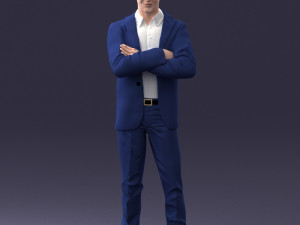 man in pose suit 1217-3 3D Model