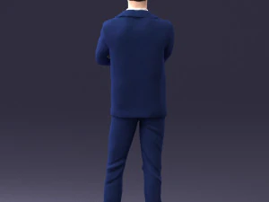 Man in pose suit 1217-3 3D Model