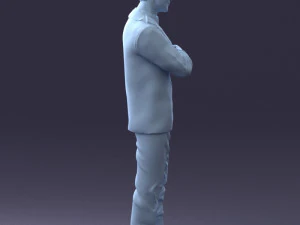 Man in pose suit 1217-3 3D Model