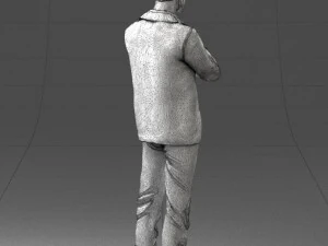Man in pose suit 1217-3 3D Model
