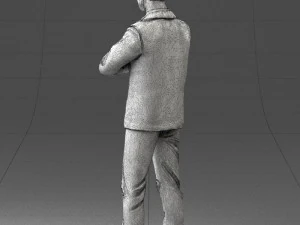Man in pose suit 1217-3 3D Model