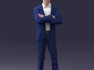 man in pose suit 1217-3 3d print ready 3D 打印模型