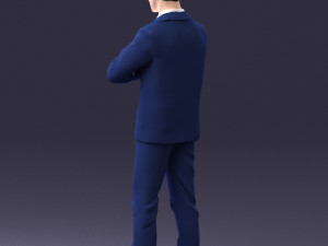 man in pose suit 1217-3 3d print ready 3D 打印模型