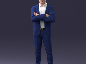 man in pose suit 1217-3 3d print ready 3D 打印模型