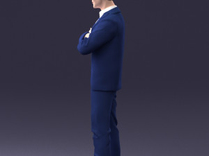 man in pose suit 1217-3 3d print ready 3D 打印模型
