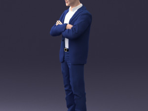 man in pose suit 1217-3 3d print ready 3D 打印模型