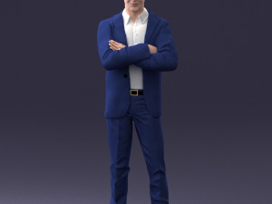 man in pose suit 1217-3 3d print ready 3D 打印模型