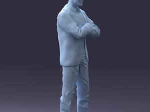 man in pose suit 1217-3 3d print ready 3D 打印模型