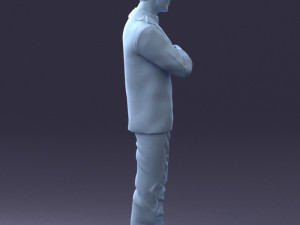man in pose suit 1217-3 3d print ready 3D 打印模型