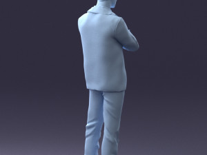 man in pose suit 1217-3 3d print ready 3D 打印模型
