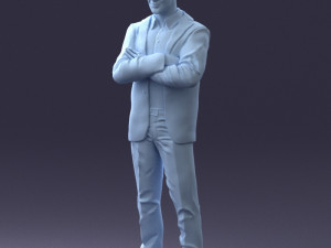 man in pose suit 1217-3 3d print ready 3D 打印模型