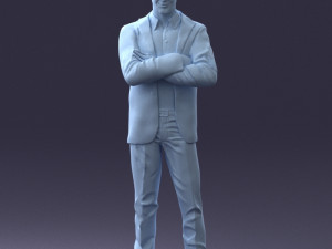 man in pose suit 1217-3 3d print ready 3D 打印模型