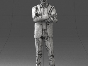 man in pose suit 1217-3 3d print ready 3D 打印模型