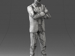 man in pose suit 1217-3 3d print ready 3D 打印模型