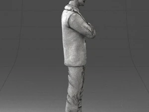 000234 Man in Blue Suit Crossed Arms Pose 1217 3dp 3D Print Model