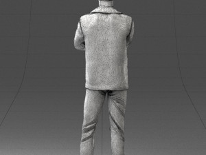 man in pose suit 1217-3 3d print ready 3D 打印模型