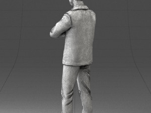 man in pose suit 1217-3 3d print ready 3D 打印模型