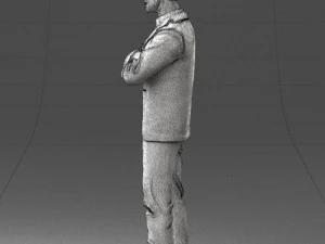 000234 Man in Blue Suit Crossed Arms Pose 1217 3dp 3D Print Model