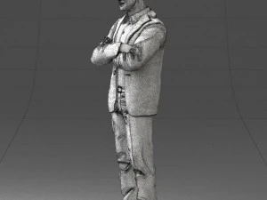 000234 Man in Blue Suit Crossed Arms Pose 1217 3dp 3D Print Model