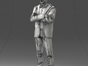 man in pose suit 1217-3 3d print ready 3D 打印模型