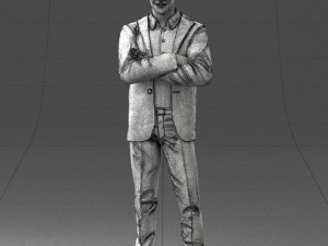 man in pose suit 1217-3 3d print ready 3D 打印模型