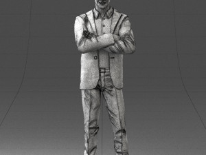 man in pose suit 1217-3 3d print ready 3D 打印模型