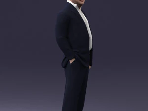 000271 Middle-Aged Man in Suit 0614 3D Model